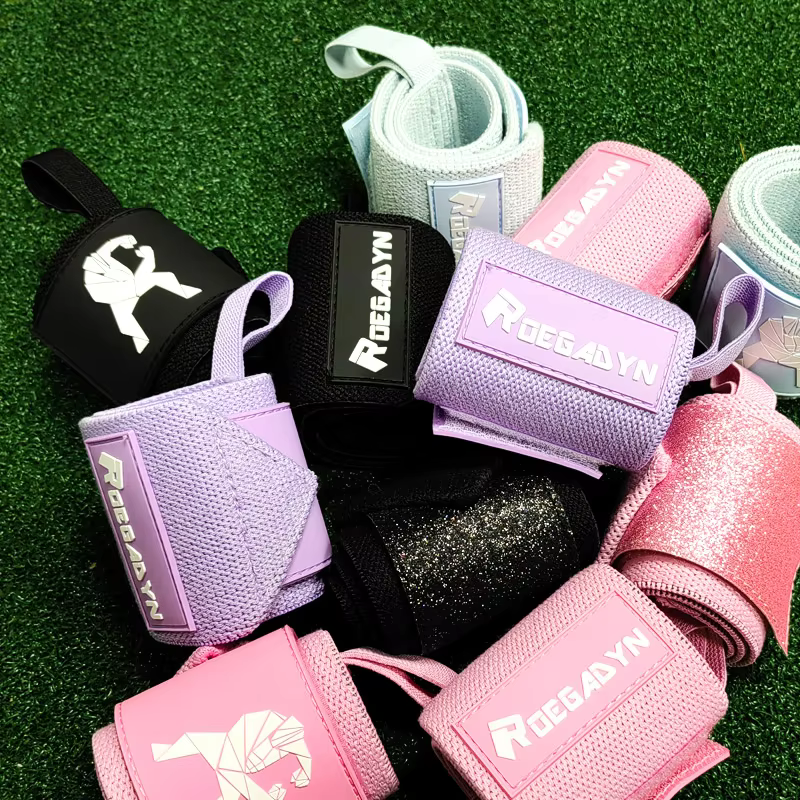 Flexi Stiff Cotton Colorful Pull up Wrist Wraps